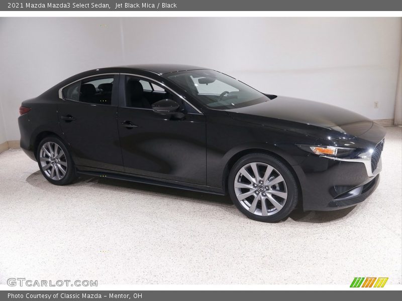 Jet Black Mica / Black 2021 Mazda Mazda3 Select Sedan