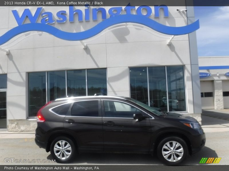 Kona Coffee Metallic / Black 2013 Honda CR-V EX-L AWD