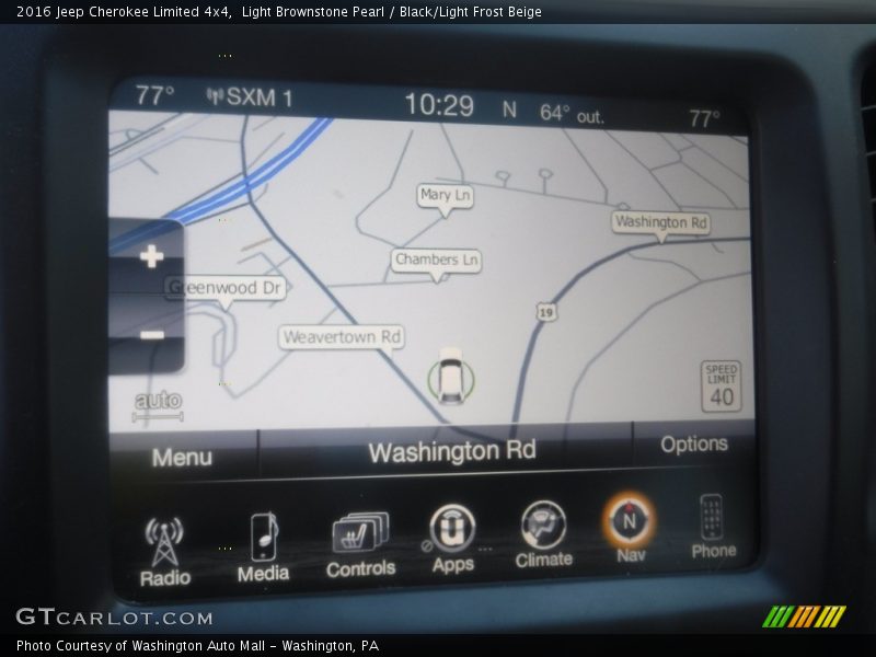 Light Brownstone Pearl / Black/Light Frost Beige 2016 Jeep Cherokee Limited 4x4