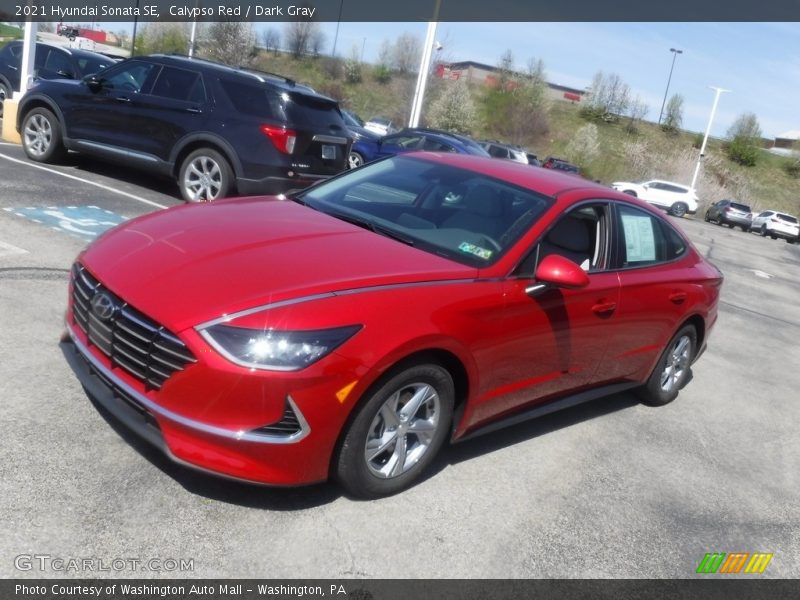 Calypso Red / Dark Gray 2021 Hyundai Sonata SE