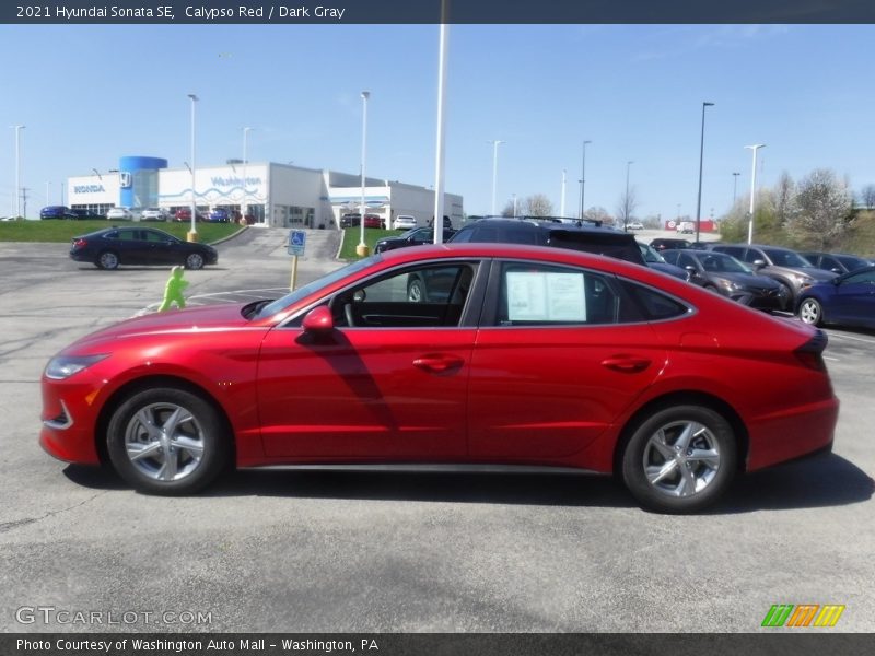 Calypso Red / Dark Gray 2021 Hyundai Sonata SE