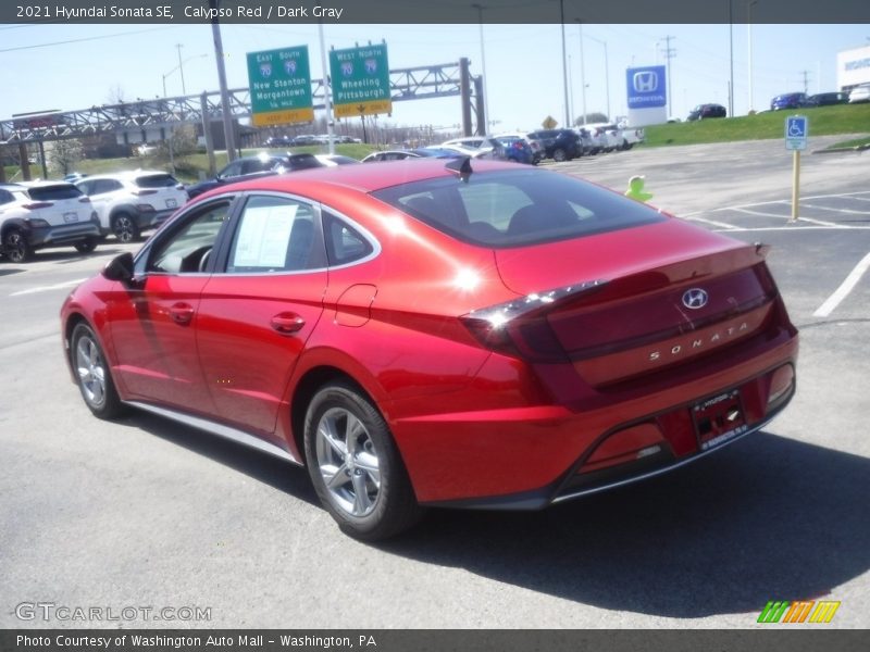 Calypso Red / Dark Gray 2021 Hyundai Sonata SE