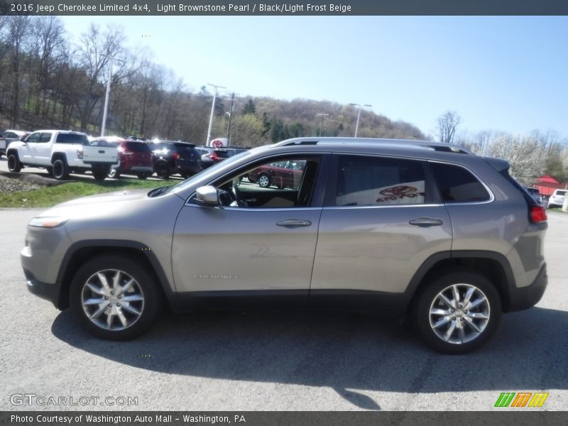 Light Brownstone Pearl / Black/Light Frost Beige 2016 Jeep Cherokee Limited 4x4