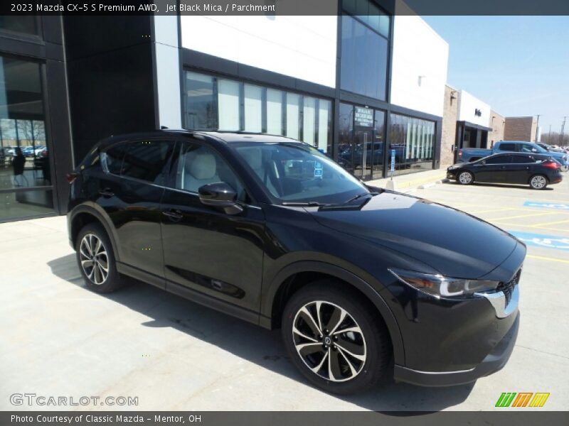 Jet Black Mica / Parchment 2023 Mazda CX-5 S Premium AWD