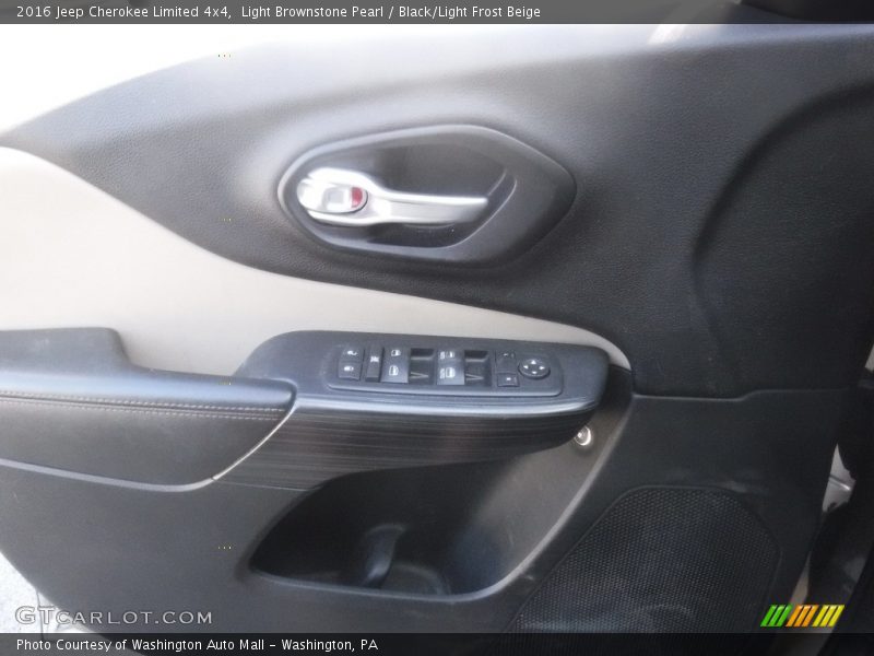 Light Brownstone Pearl / Black/Light Frost Beige 2016 Jeep Cherokee Limited 4x4
