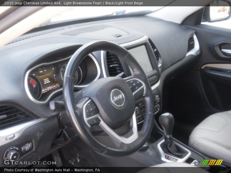 Light Brownstone Pearl / Black/Light Frost Beige 2016 Jeep Cherokee Limited 4x4