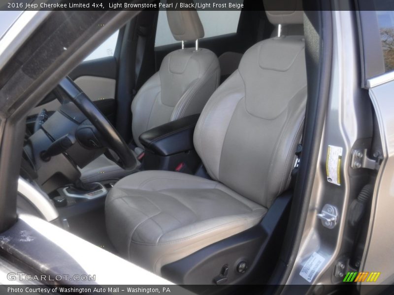Light Brownstone Pearl / Black/Light Frost Beige 2016 Jeep Cherokee Limited 4x4