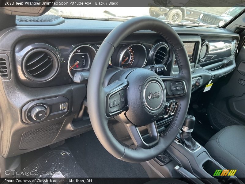 Black / Black 2023 Jeep Wrangler Unlimited Sport Altitude 4x4