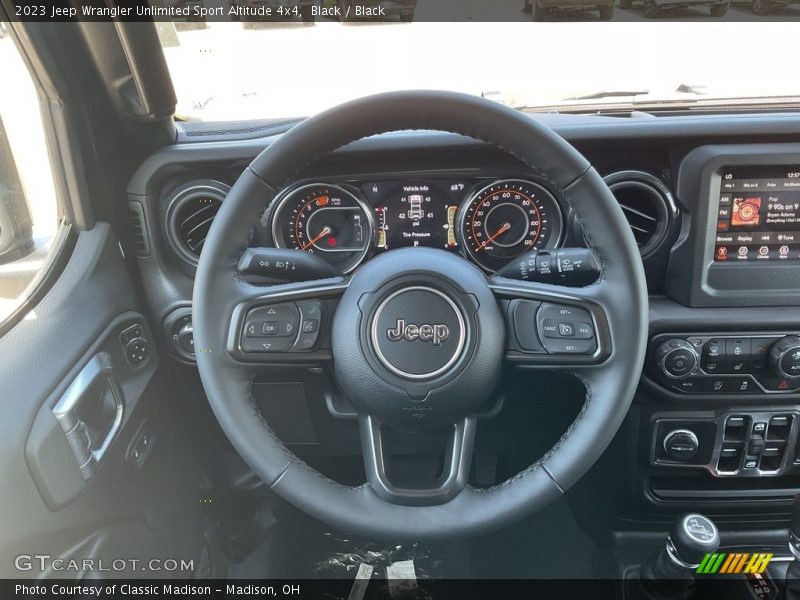 Black / Black 2023 Jeep Wrangler Unlimited Sport Altitude 4x4