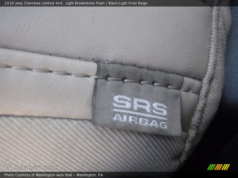 Light Brownstone Pearl / Black/Light Frost Beige 2016 Jeep Cherokee Limited 4x4
