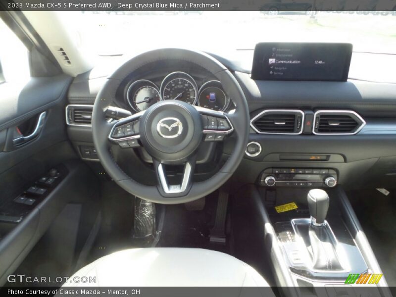 Deep Crystal Blue Mica / Parchment 2023 Mazda CX-5 S Preferred AWD