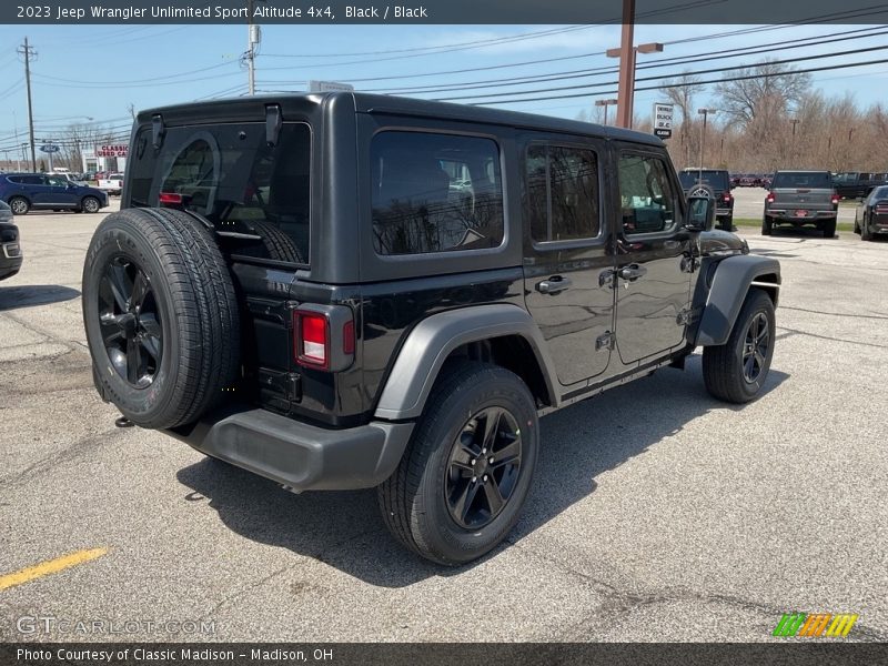 Black / Black 2023 Jeep Wrangler Unlimited Sport Altitude 4x4