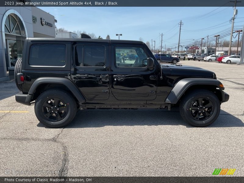 Black / Black 2023 Jeep Wrangler Unlimited Sport Altitude 4x4
