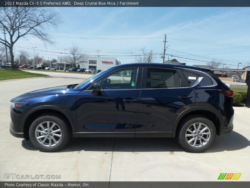 Deep Crystal Blue Mica / Parchment 2023 Mazda CX-5 S Preferred AWD