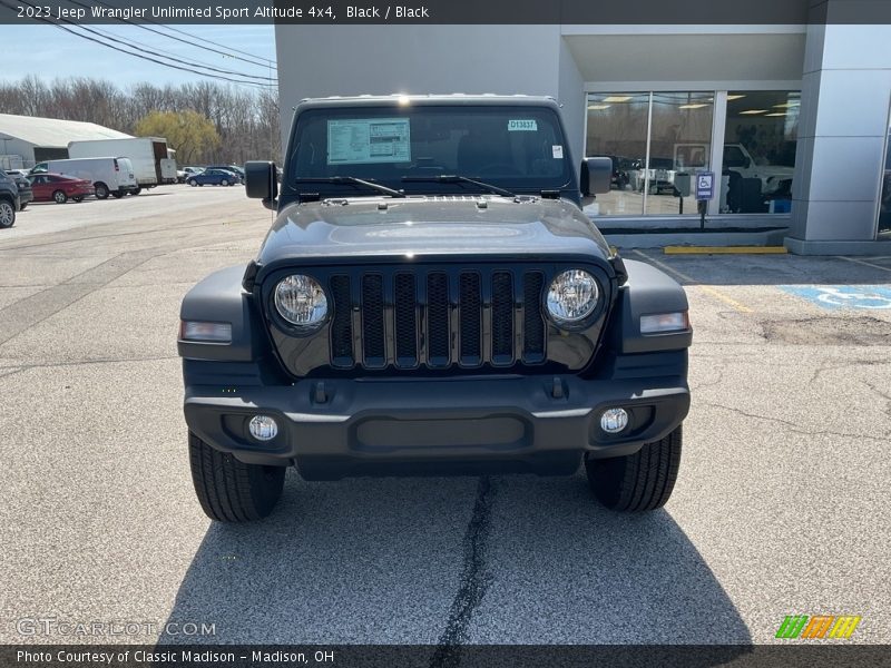 Black / Black 2023 Jeep Wrangler Unlimited Sport Altitude 4x4