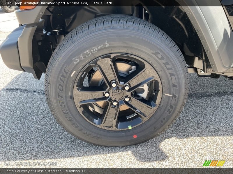Black / Black 2023 Jeep Wrangler Unlimited Sport Altitude 4x4