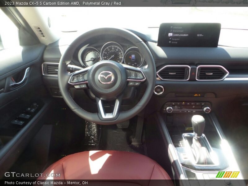Polymetal Gray / Red 2023 Mazda CX-5 S Carbon Edition AWD