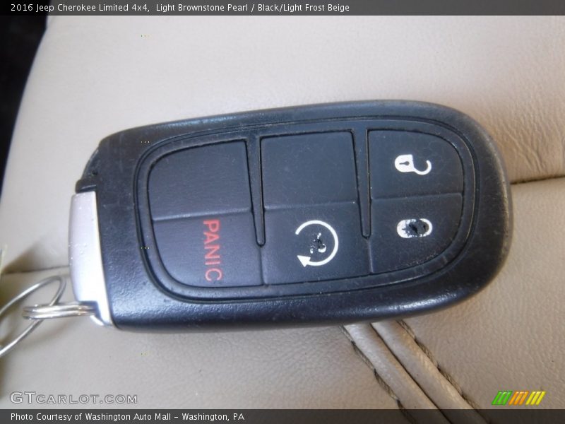 Light Brownstone Pearl / Black/Light Frost Beige 2016 Jeep Cherokee Limited 4x4