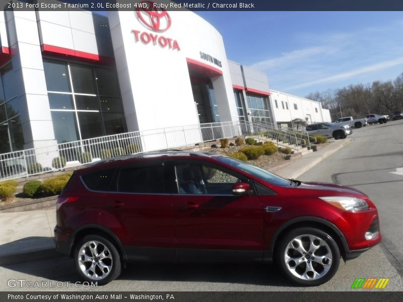 Ruby Red Metallic / Charcoal Black 2013 Ford Escape Titanium 2.0L EcoBoost 4WD