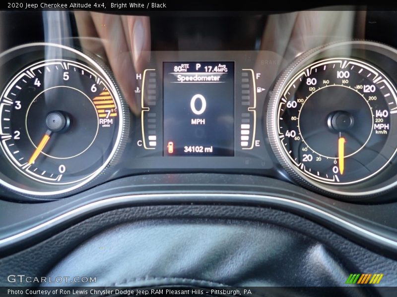 Bright White / Black 2020 Jeep Cherokee Altitude 4x4