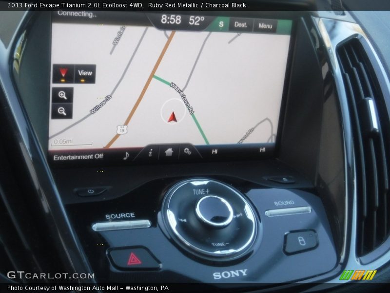 Ruby Red Metallic / Charcoal Black 2013 Ford Escape Titanium 2.0L EcoBoost 4WD