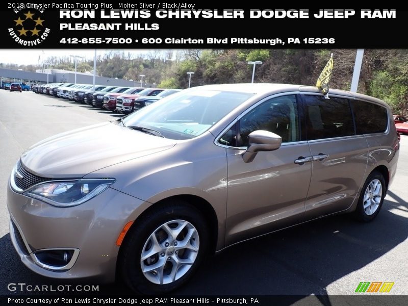 Molten Silver / Black/Alloy 2018 Chrysler Pacifica Touring Plus