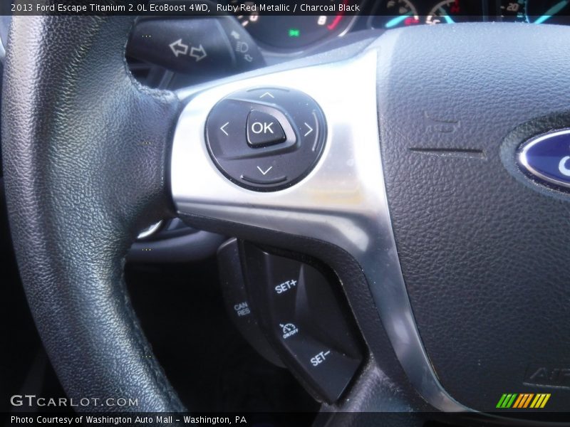Ruby Red Metallic / Charcoal Black 2013 Ford Escape Titanium 2.0L EcoBoost 4WD