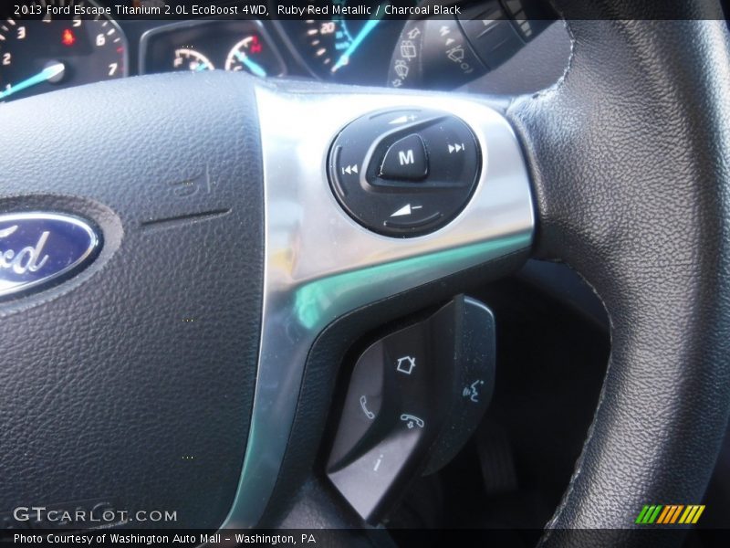 Ruby Red Metallic / Charcoal Black 2013 Ford Escape Titanium 2.0L EcoBoost 4WD