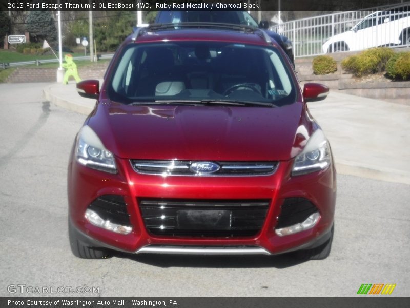 Ruby Red Metallic / Charcoal Black 2013 Ford Escape Titanium 2.0L EcoBoost 4WD