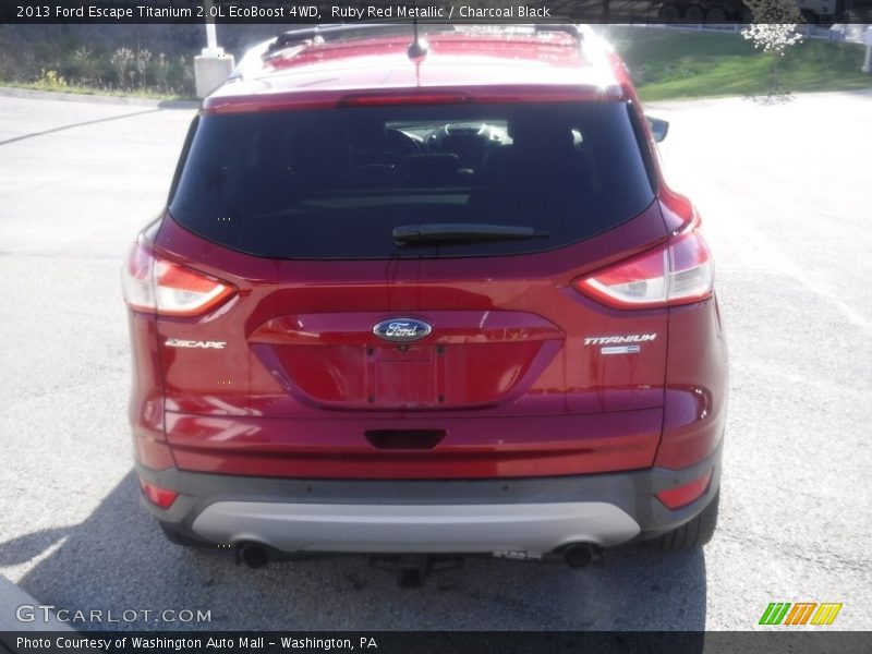 Ruby Red Metallic / Charcoal Black 2013 Ford Escape Titanium 2.0L EcoBoost 4WD