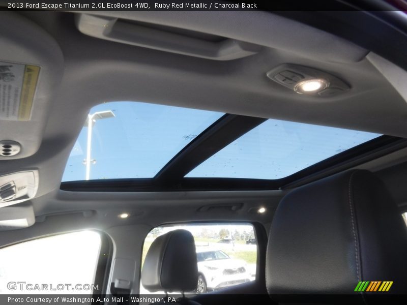 Ruby Red Metallic / Charcoal Black 2013 Ford Escape Titanium 2.0L EcoBoost 4WD