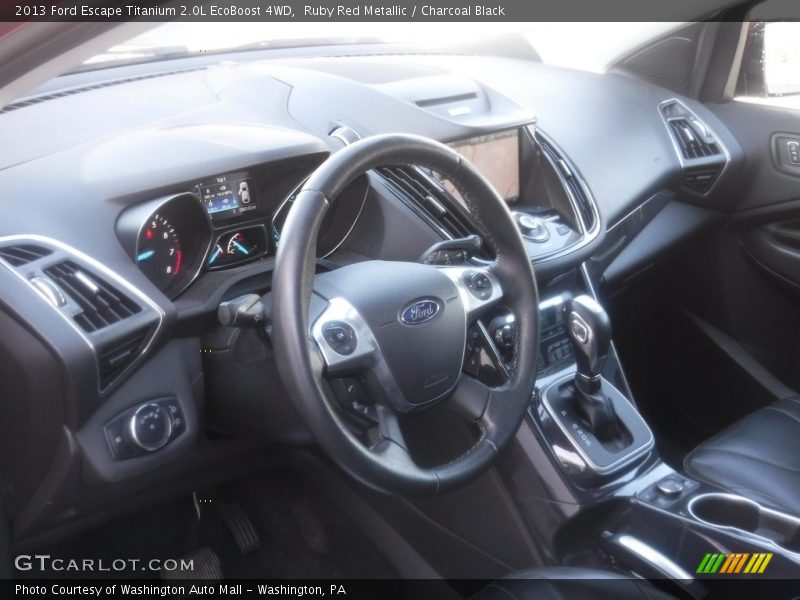 Ruby Red Metallic / Charcoal Black 2013 Ford Escape Titanium 2.0L EcoBoost 4WD