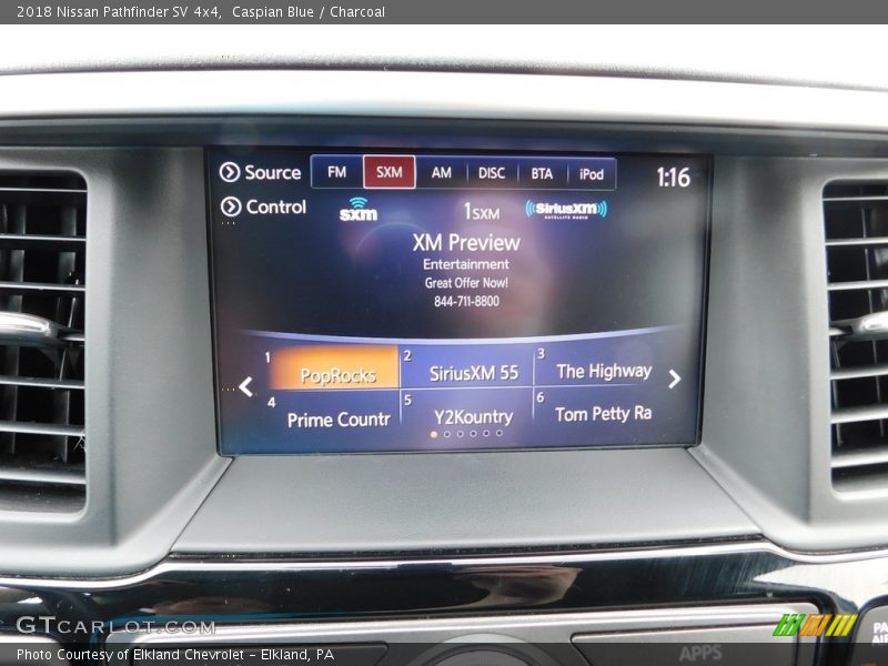Caspian Blue / Charcoal 2018 Nissan Pathfinder SV 4x4