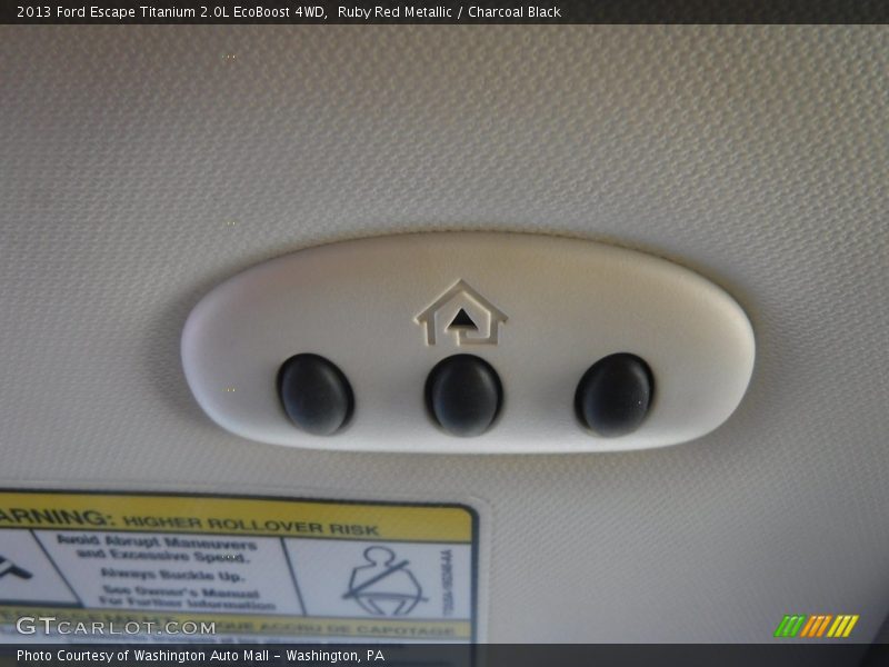 Ruby Red Metallic / Charcoal Black 2013 Ford Escape Titanium 2.0L EcoBoost 4WD