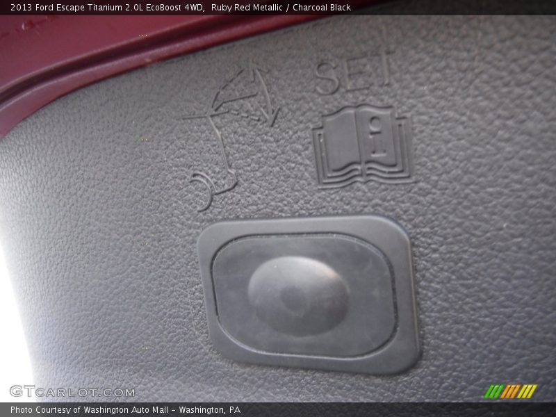 Ruby Red Metallic / Charcoal Black 2013 Ford Escape Titanium 2.0L EcoBoost 4WD
