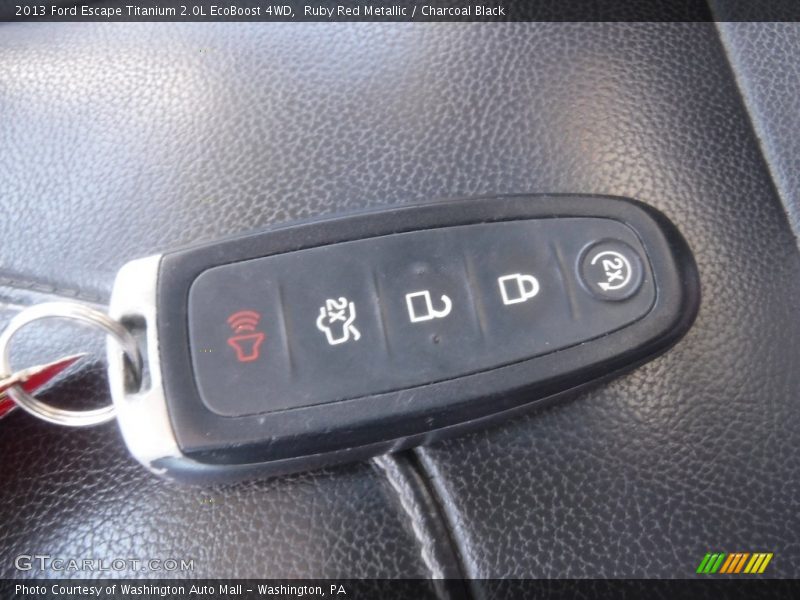 Ruby Red Metallic / Charcoal Black 2013 Ford Escape Titanium 2.0L EcoBoost 4WD