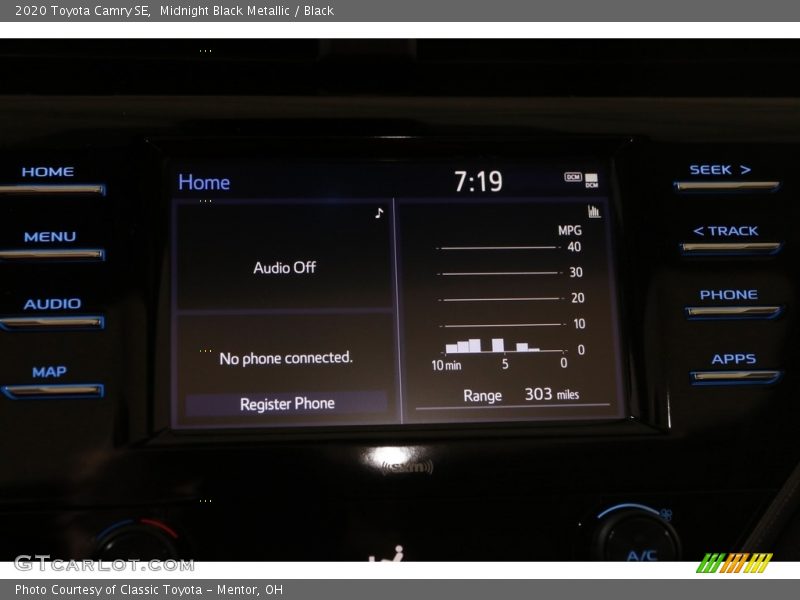 Midnight Black Metallic / Black 2020 Toyota Camry SE