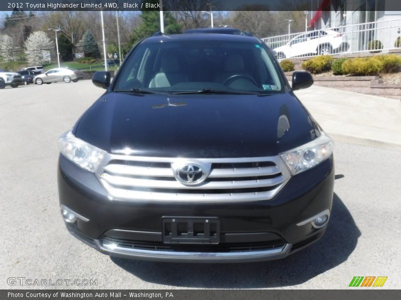 Black / Black 2012 Toyota Highlander Limited 4WD