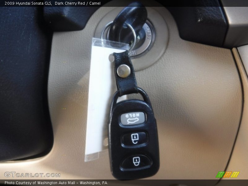 Dark Cherry Red / Camel 2009 Hyundai Sonata GLS