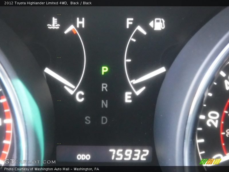 Black / Black 2012 Toyota Highlander Limited 4WD