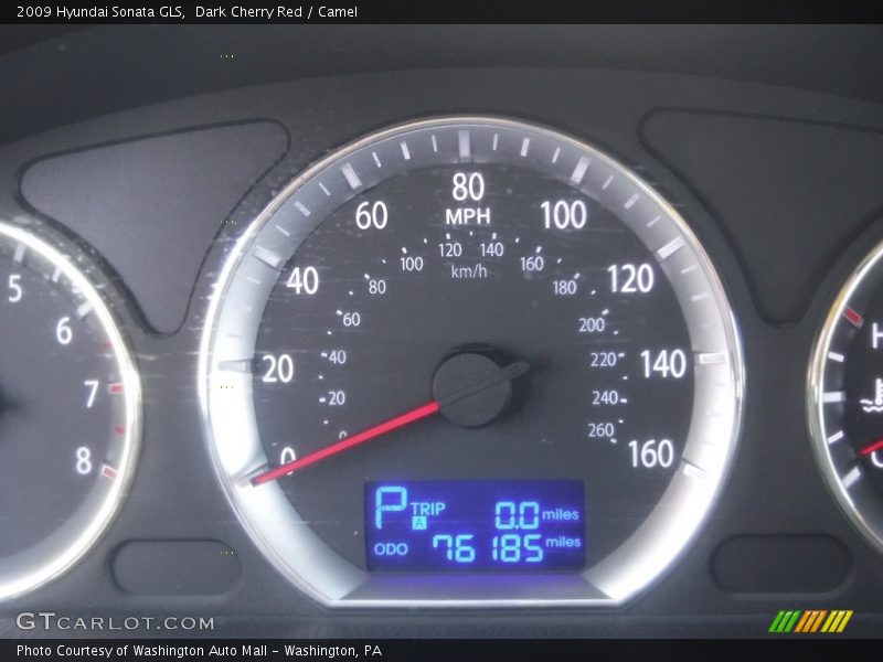 Dark Cherry Red / Camel 2009 Hyundai Sonata GLS