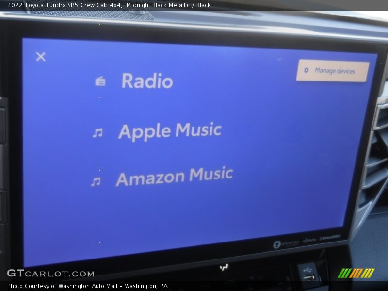 Midnight Black Metallic / Black 2022 Toyota Tundra SR5 Crew Cab 4x4