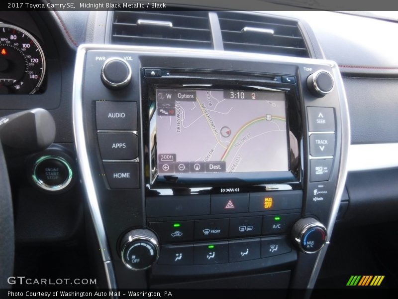 Midnight Black Metallic / Black 2017 Toyota Camry SE