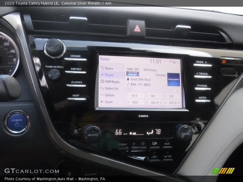 Celestial Silver Metallic / Ash 2020 Toyota Camry Hybrid LE