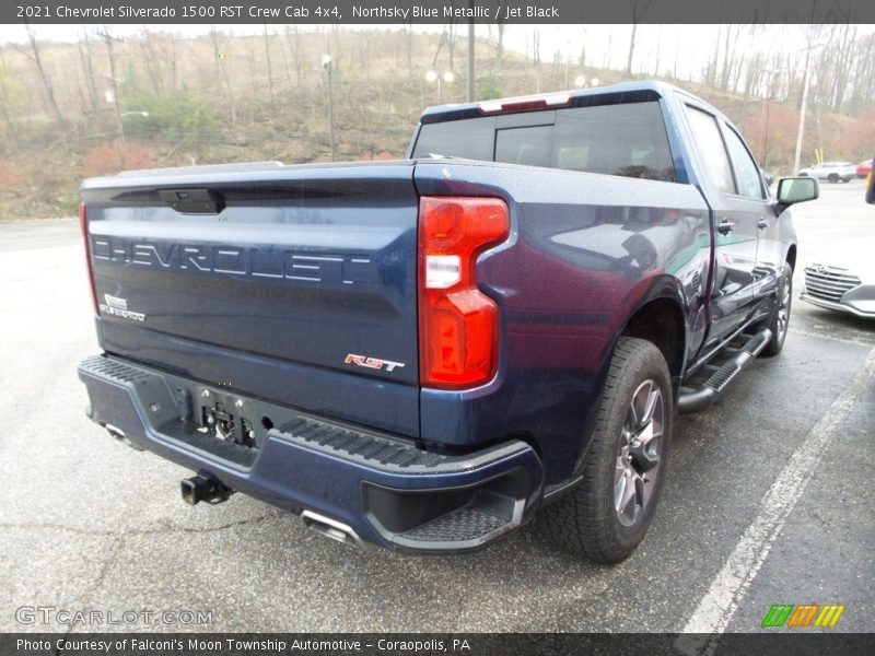 Northsky Blue Metallic / Jet Black 2021 Chevrolet Silverado 1500 RST Crew Cab 4x4