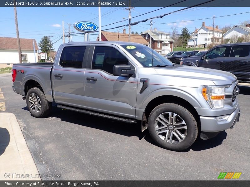Iconic Silver Metallic / Black 2022 Ford F150 STX SuperCrew 4x4