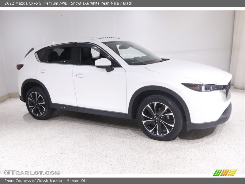 Snowflake White Pearl Mica / Black 2022 Mazda CX-5 S Premium AWD