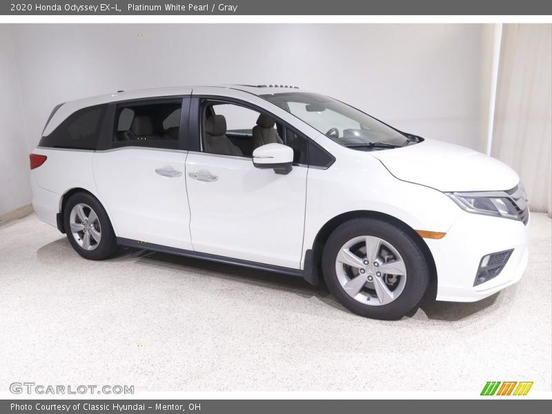 Platinum White Pearl / Gray 2020 Honda Odyssey EX-L