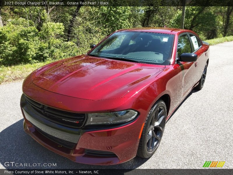 Octane Red Pearl / Black 2023 Dodge Charger SXT Blacktop