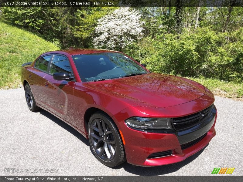 Octane Red Pearl / Black 2023 Dodge Charger SXT Blacktop